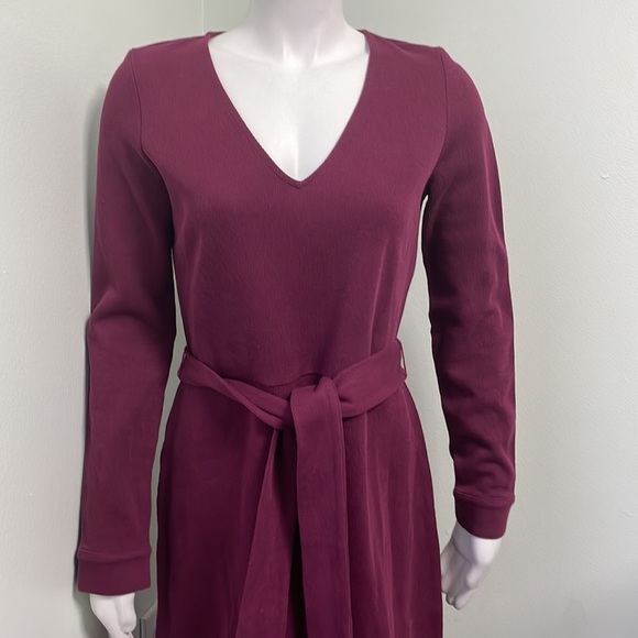 Boden Column Jersey Midi Dress in Mulled Wine 4 - Picture 3 of 8